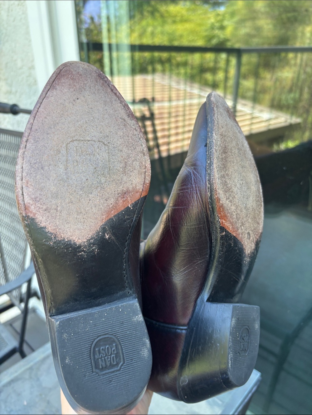 Women's Burgundy Western Cowboy Boots - Classic Leather Pull-On - Picture 3 of 4
